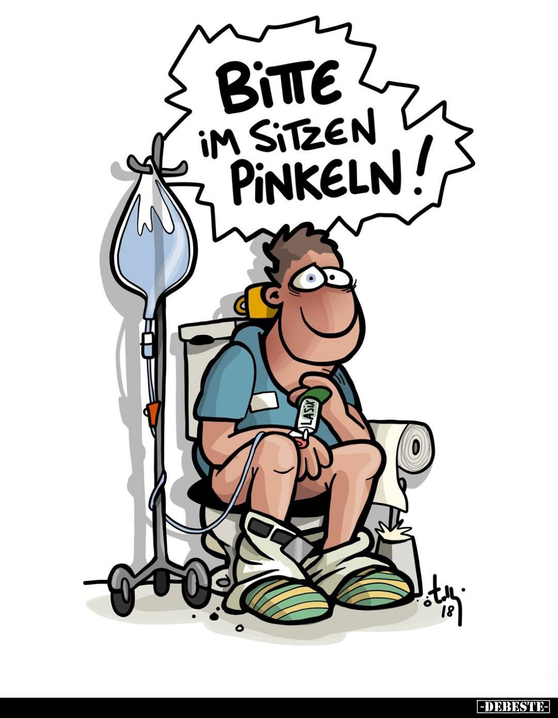 Bitte im Sitzen pinkeln!