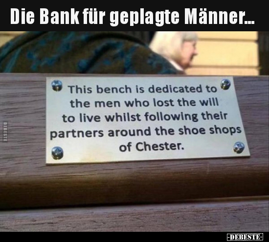 Die Bank für geplagte Männer... - Lustige Bilder | DEBESTE.de