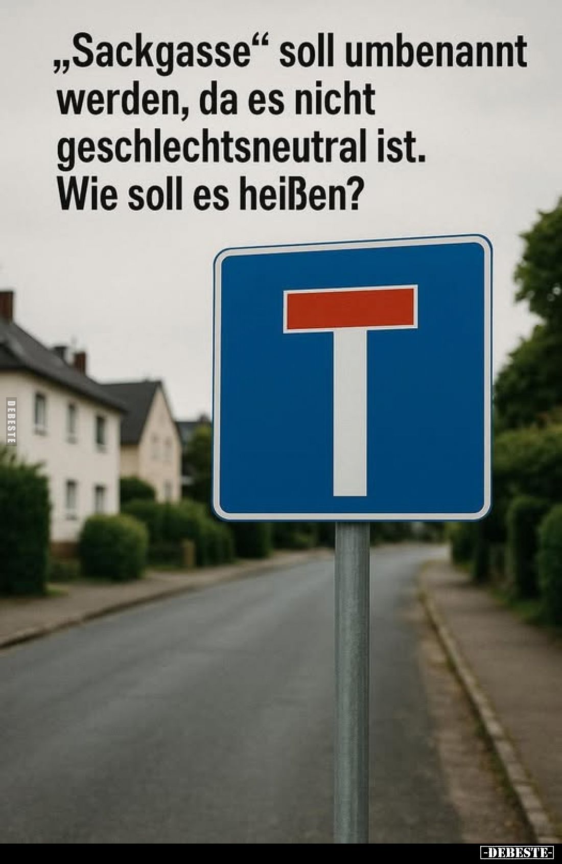 "Sackgasse" soll umbenannt werden, da es nicht geschlechtsneutral ist.
Wie soll es heißen?