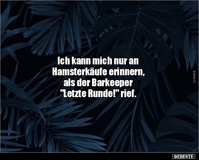 Ich kann mich nur an Hamsterkäufe erinnern, als.. - Lustige Bilder | DEBESTE.de