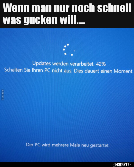 Wenn man nur noch schnell was gucken will....