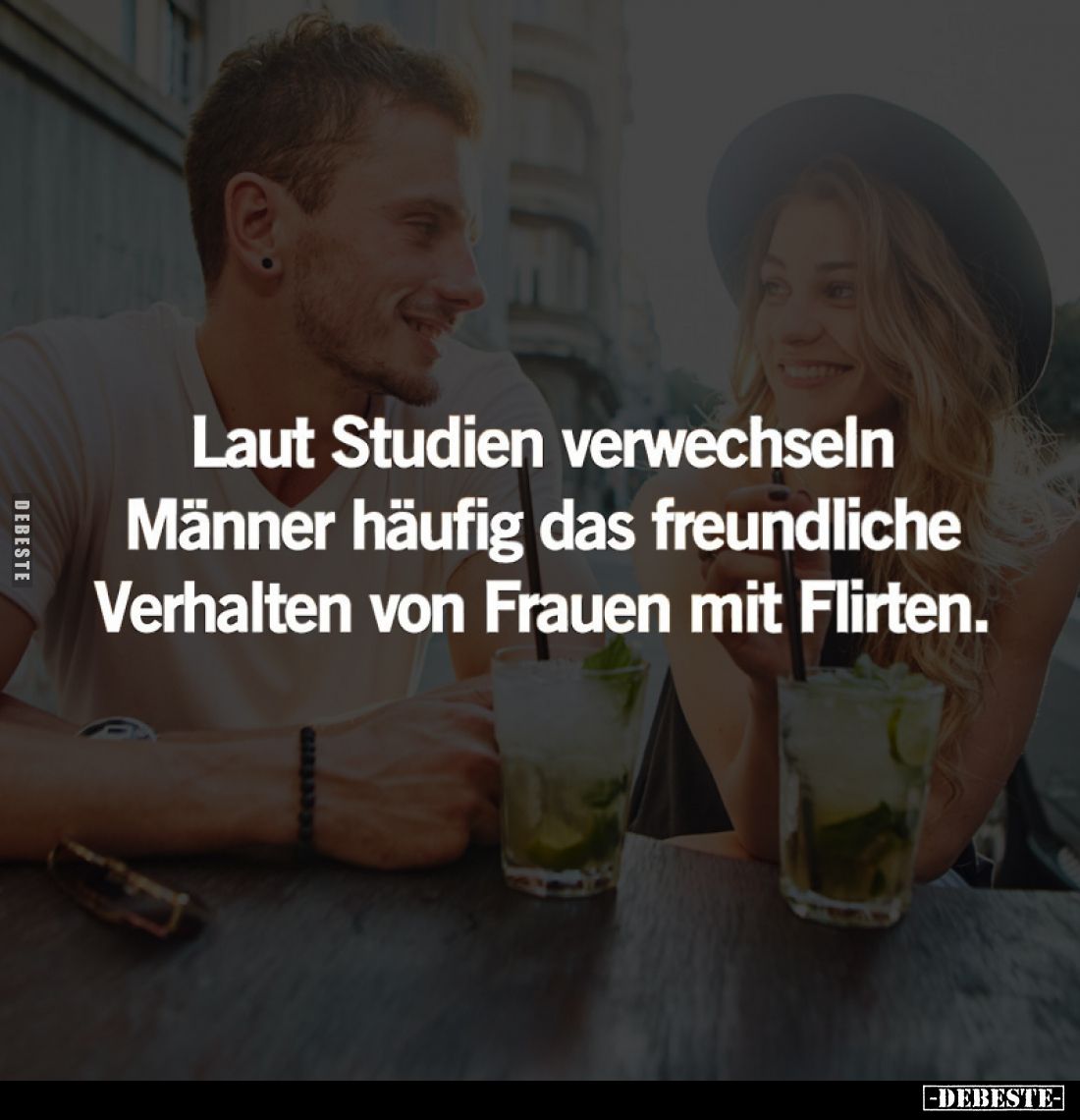 Laut Studien verwechseln Männer häufig das freundliche Verhalten von Frauen mit Flirten.