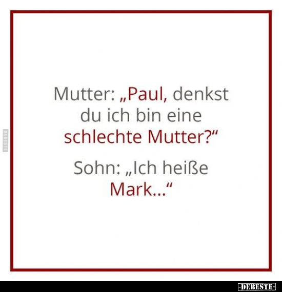 Mutter, Sohn