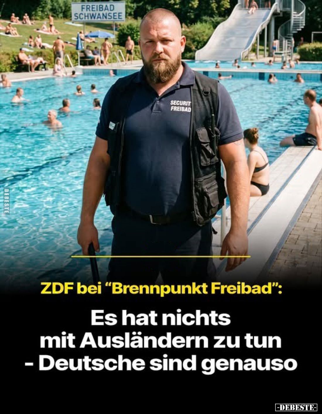 ZDF bei "Brennpunkt Freibad":
Es hat nichts mit Ausländern zu tun - Deutsche sind genauso