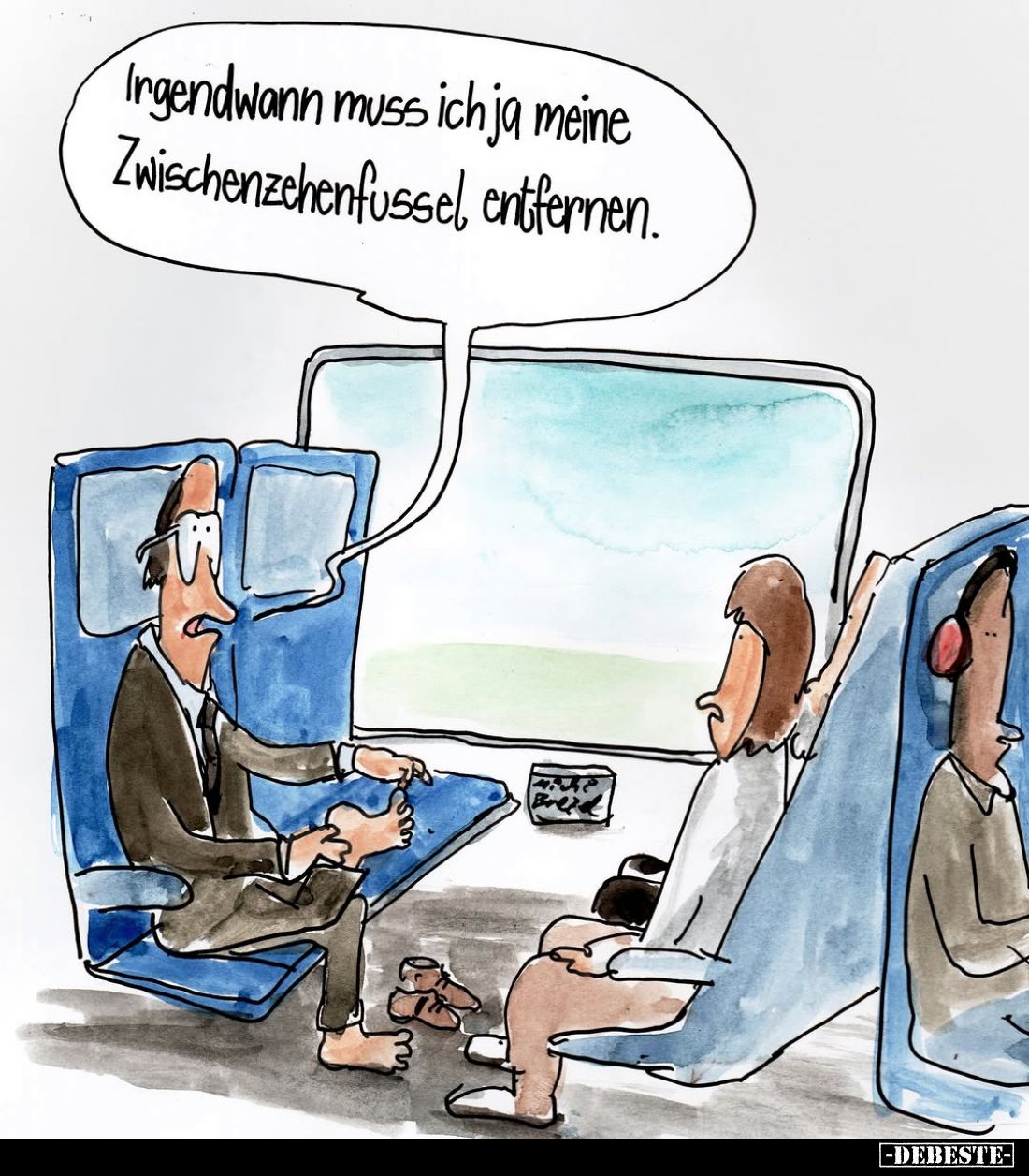 Irgendwann muss ich ja meine Zwischenzehenfussel entfernen.