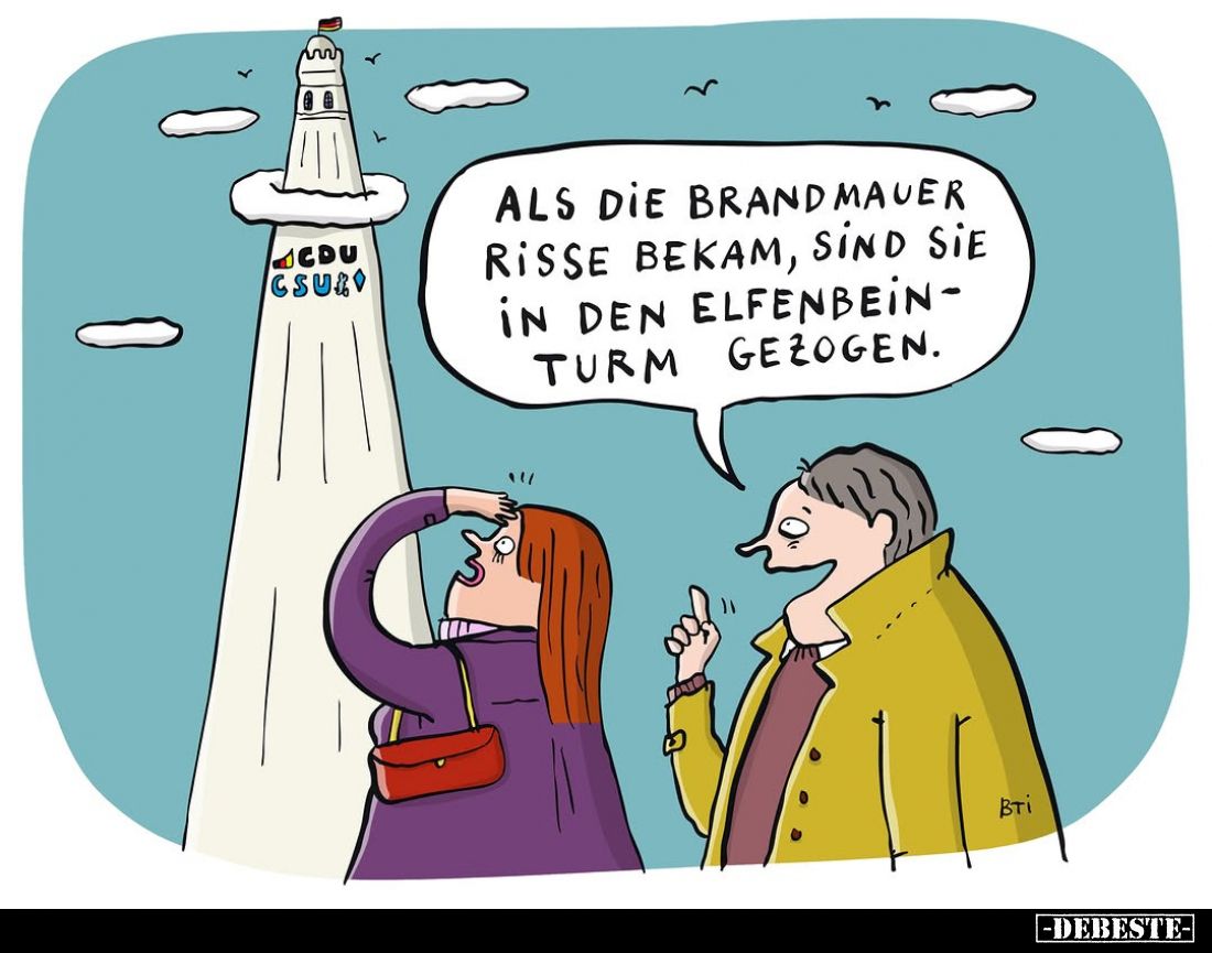 Als die Brandmauer Risse bekam, sind sie in den Elfenbeinturm gezogen.