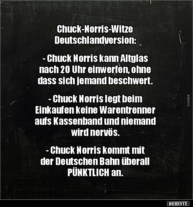 Chuck-Norris-Witze Deutschlandversion.. - Lustige Bilder | DEBESTE.de