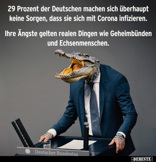 29 Prozent der Deutschen machen sich überhaupt keine..