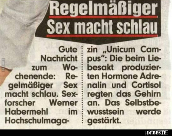 Regelmäßiger S*ex macht schlau.. - Lustige Bilder | DEBESTE.de