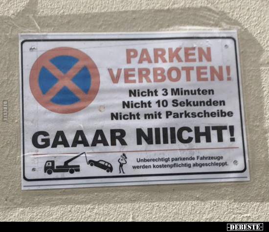 Parken verboten!. - Lustige Bilder | DEBESTE.de