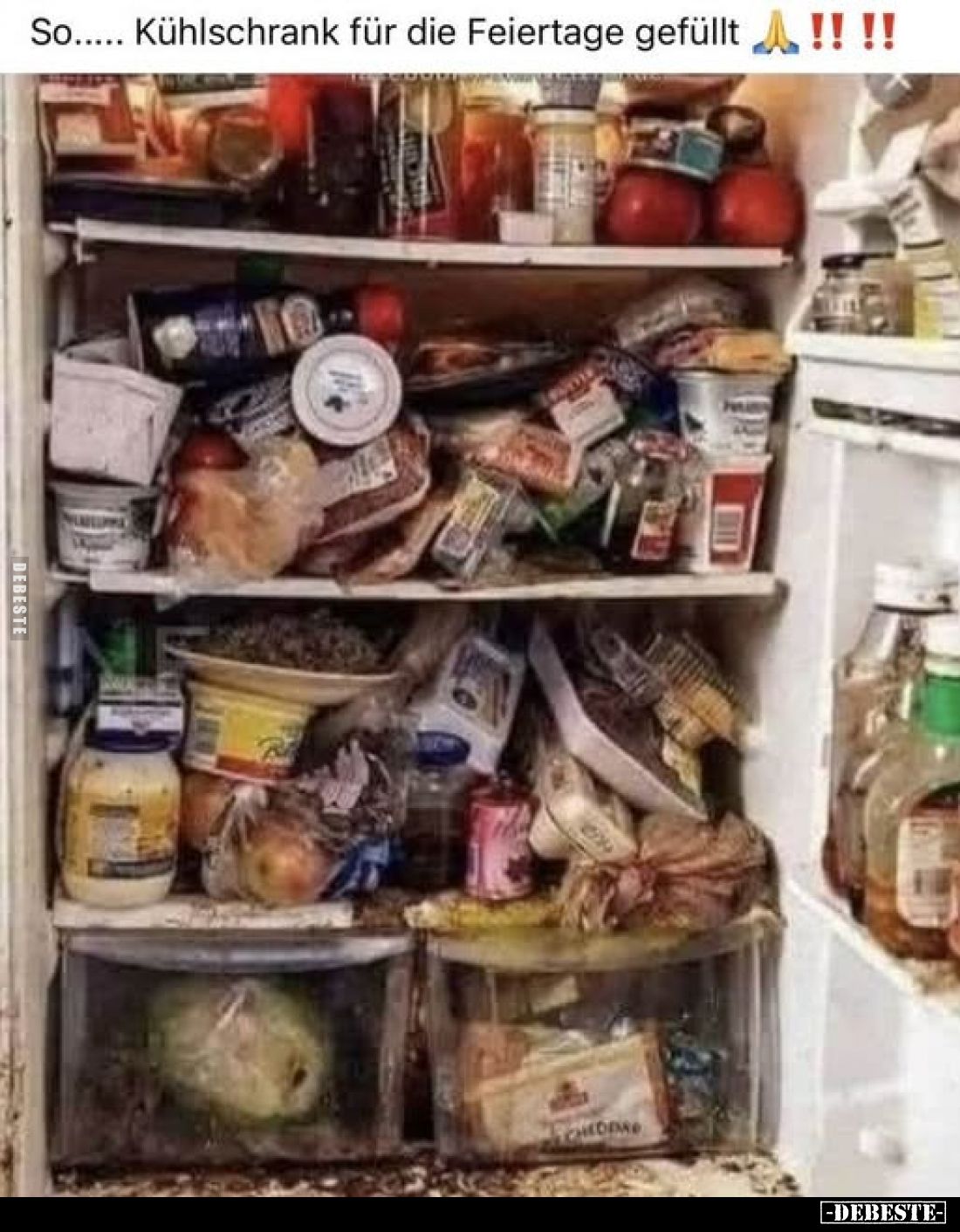 So..... Kühlschrank für die Feiertage gefüllt.
