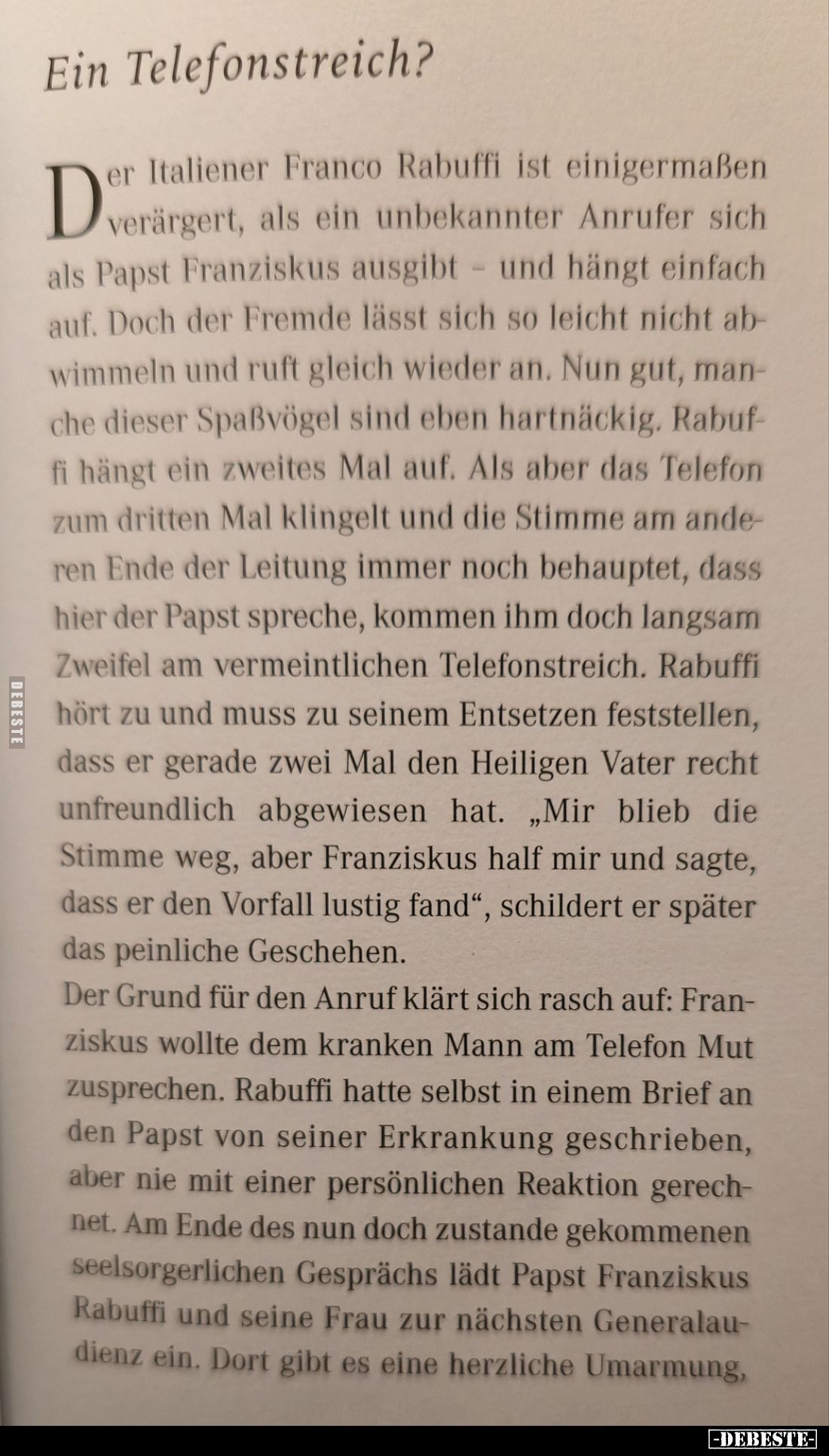 Ein Telefonstreich?..