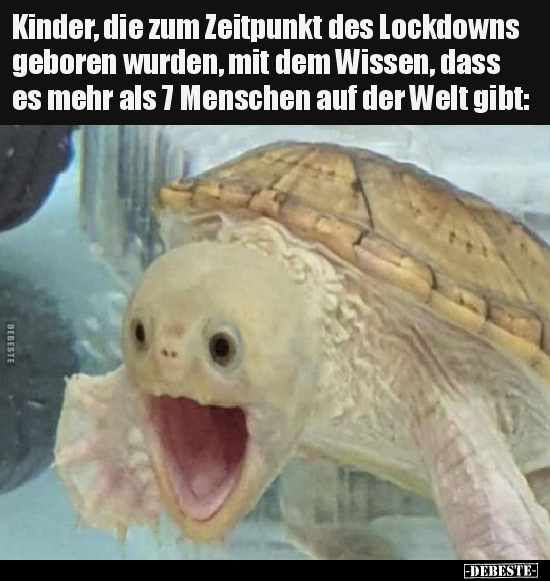 Kinder, die zum Zeitpunkt des Lockdowns geboren wurden, mit..