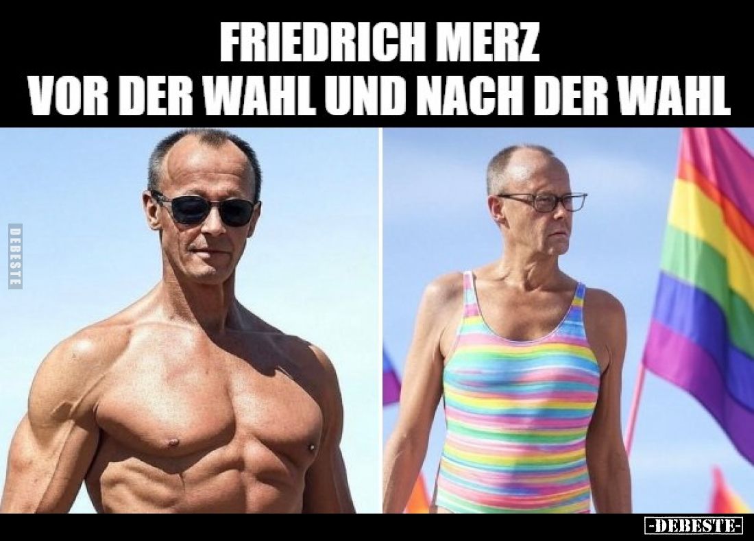 Friedrich Merz vor der Wahl und nach der Wahl.