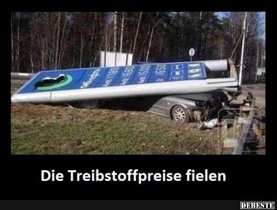 Die Treibstoffpreise fielen