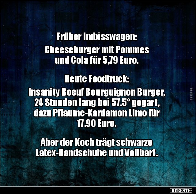 Früher Imbisswagen: Cheeseburger mit Pommes und Cola für.. - Lustige Bilder | DEBESTE.de
