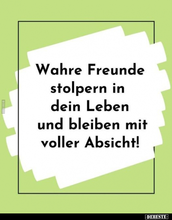 Wahre Freunde stolpern in dein Leben.. - Lustige Bilder | DEBESTE.de