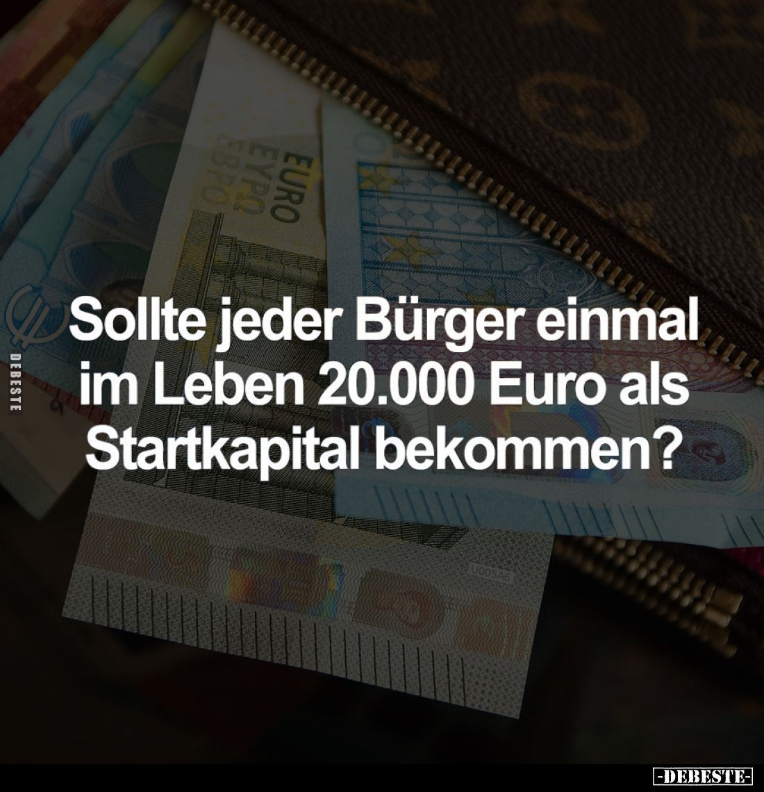 Sollte jeder Bürger einmal im Leben 20.000 Euro als Startkapital bekommen?