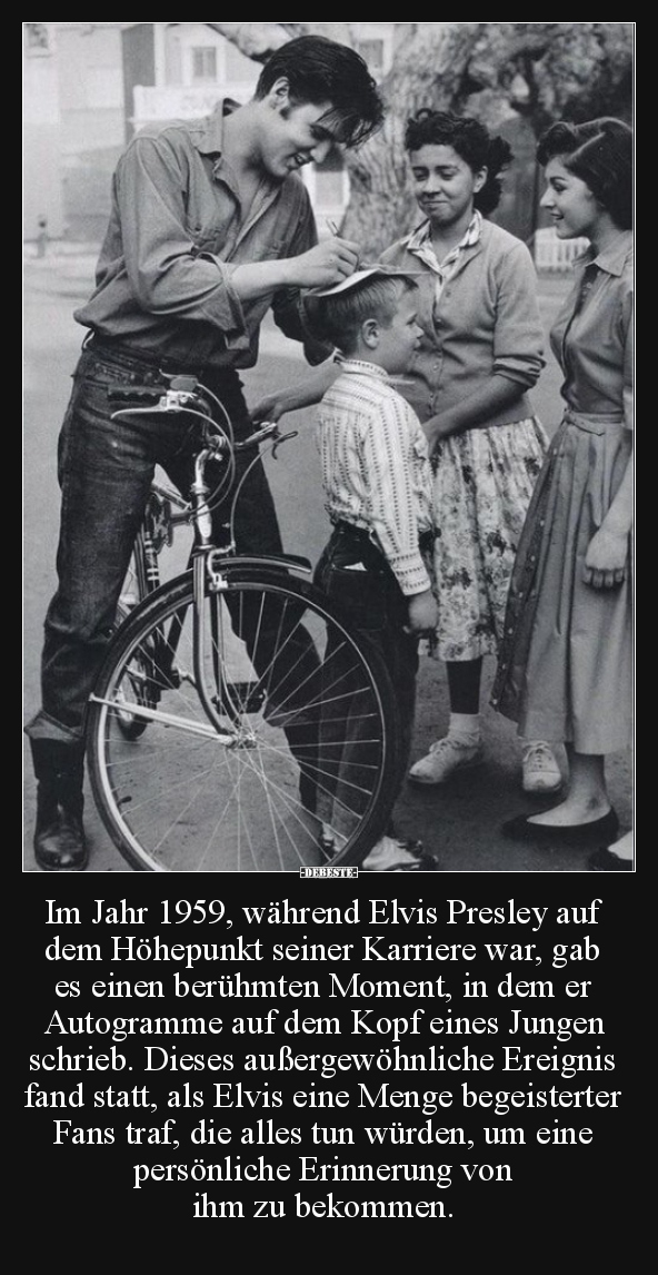 Im Jahr 1959, während Elvis Presley.. - Lustige Bilder | DEBESTE.de