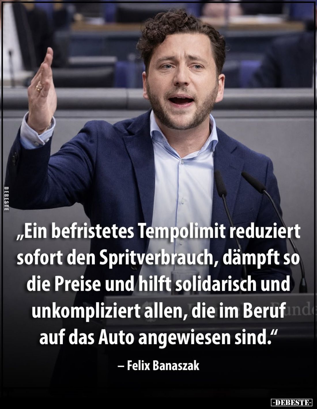 "Ein befristetes Tempolimit reduziert sofort den.." - Lustige Bilder | DEBESTE.de