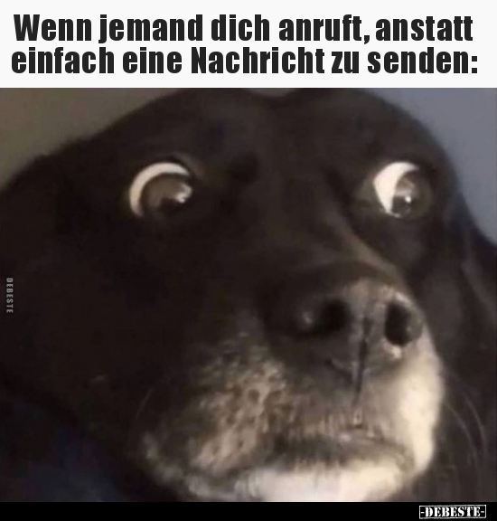 Wenn jemand dich anruft, anstatt einfach eine Nachricht zu.. - Lustige Bilder | DEBESTE.de