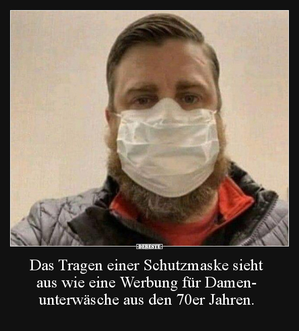 Das Tragen einer Schutzmaske sieht aus wie eine Werbung.. - Lustige Bilder | DEBESTE.de