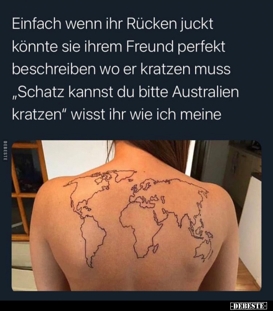 Einfach wenn ihr Rücken juckt könnte sie ihrem Freund.. - Lustige Bilder | DEBESTE.de