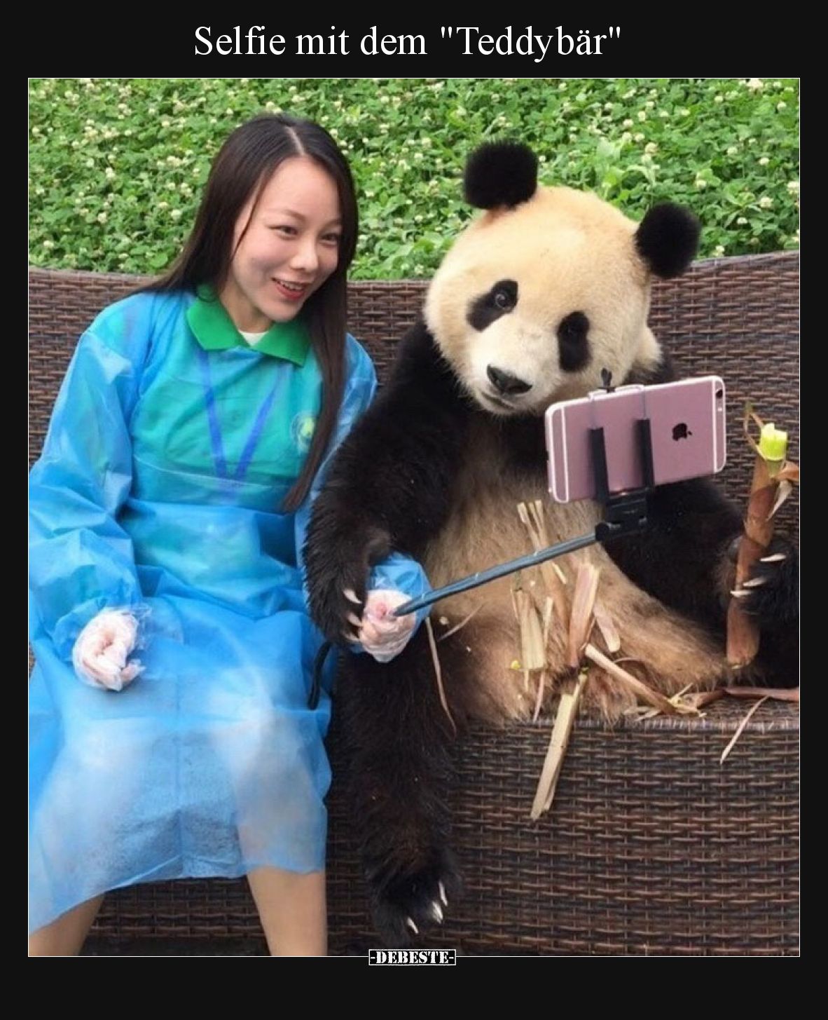 Selfie mit dem "Teddybär"