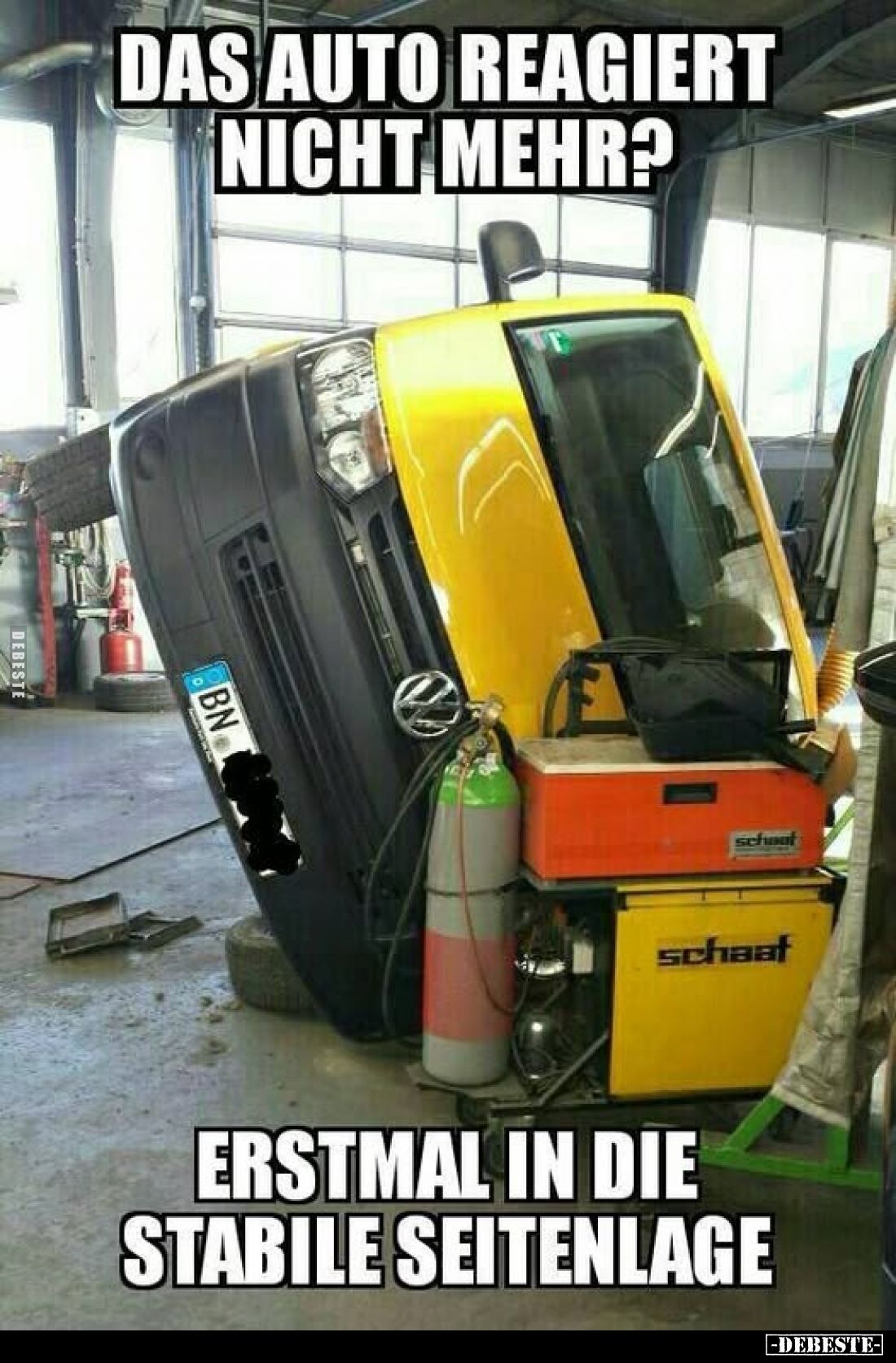 Das Auto reagiert nicht mehr?
Erstmal in die stabile Seitenlage