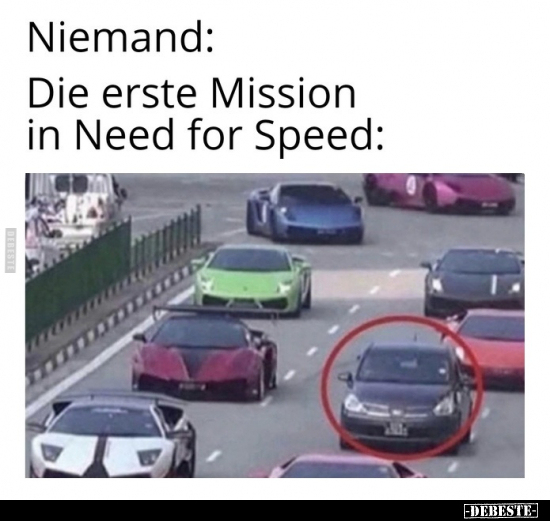 Die erste Mission in Need for Speed.. - Lustige Bilder | DEBESTE.de