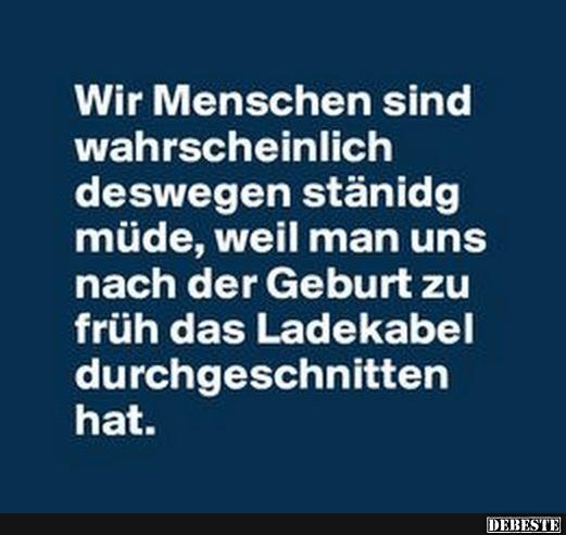 Wir Menschen sind wahrscheinlich..