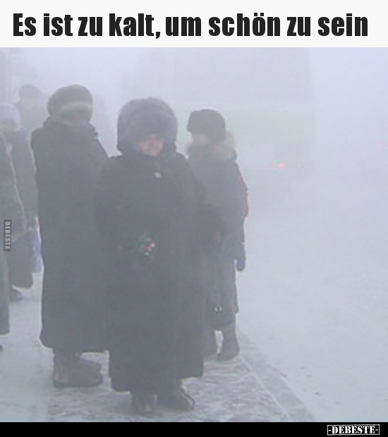 Es ist zu kalt, um schön zu sein.. - Lustige Bilder | DEBESTE.de