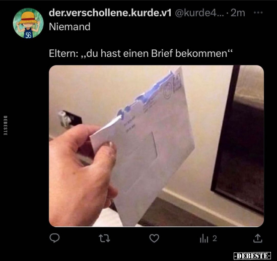 Eltern: "du hast einen Brief bekommen".. - Lustige Bilder | DEBESTE.de