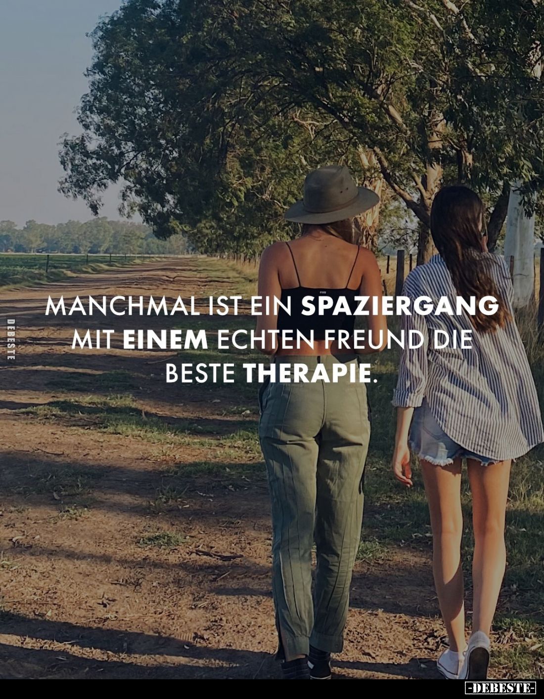 Manchmal ist ein Spaziergang mit einem echten Freund die beste Therapie.