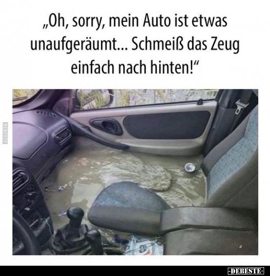 "Oh, sorry, mein Auto ist etwas unaufgeräumt..." - Lustige Bilder | DEBESTE.de