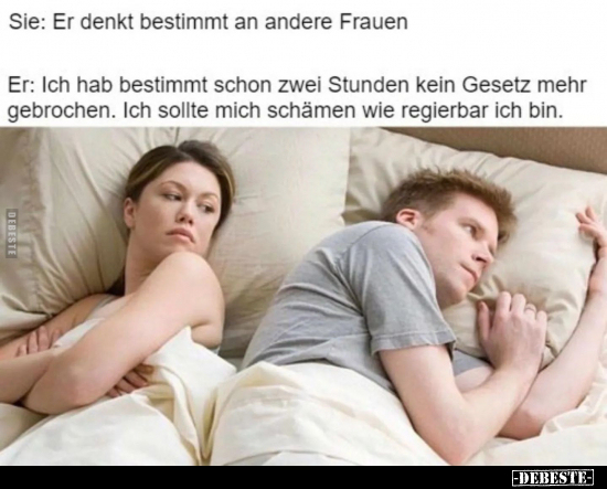 Sie: Er denkt bestimmt an andere Frauen.. - Lustige Bilder | DEBESTE.de