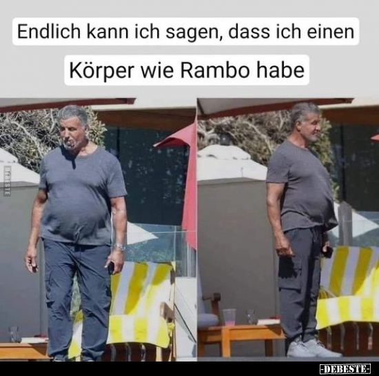 Endlich kann ich sagen, dass ich einen Körper wie Rambo.. - Lustige Bilder | DEBESTE.de
