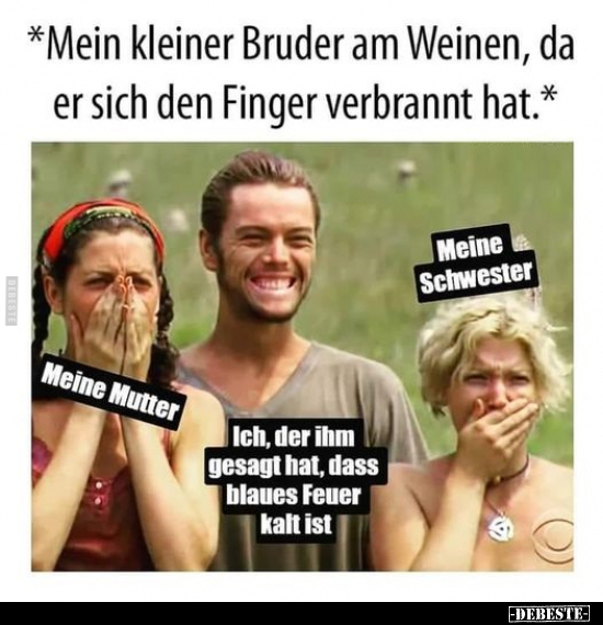 *Mein kleiner Bruder am Weinen, da er sich den Finger.. - Lustige Bilder | DEBESTE.de