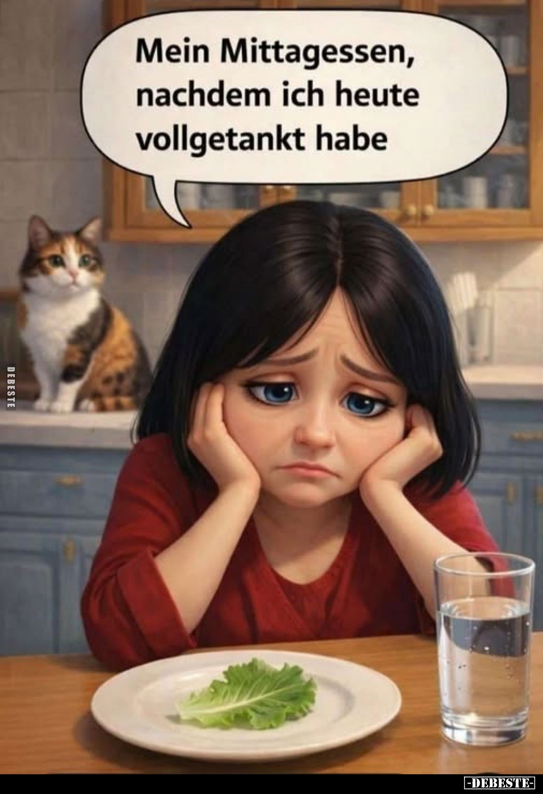 Mein Mittagessen, nachdem ich heute vollgetankt habe