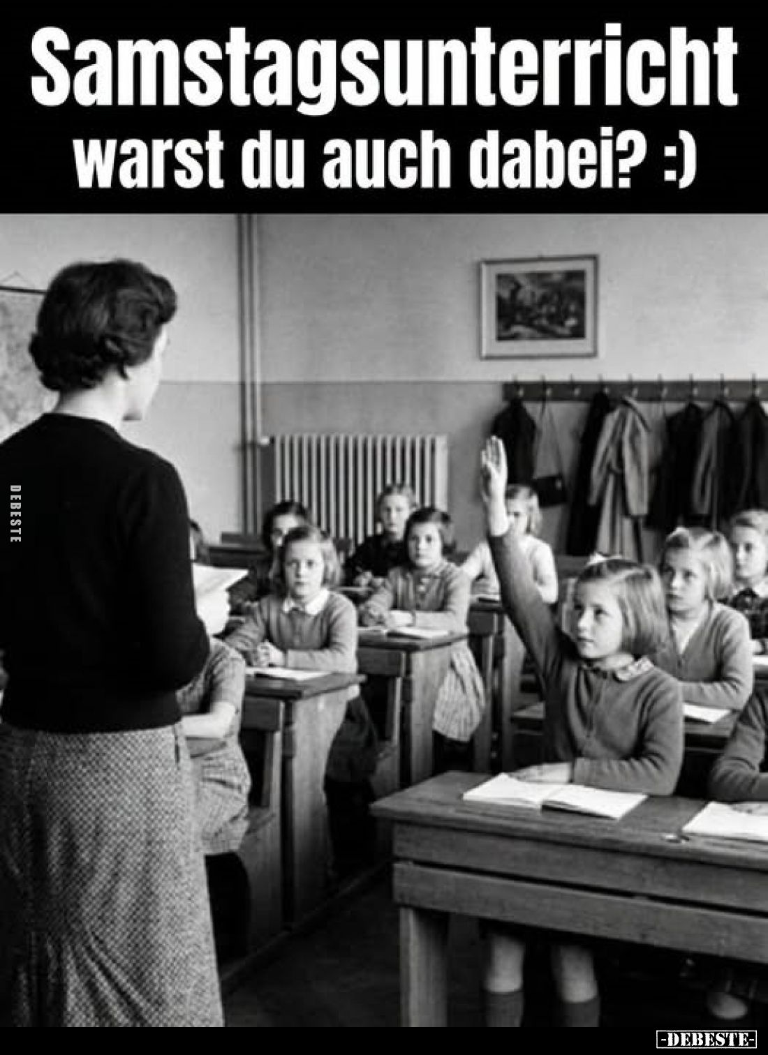 Samstagsunterricht
warst du auch dabei? :)