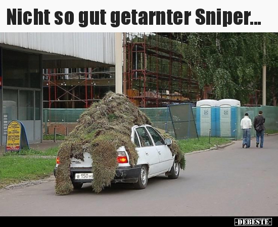 Nicht so gut getarnter Sniper... - Lustige Bilder | DEBESTE.de