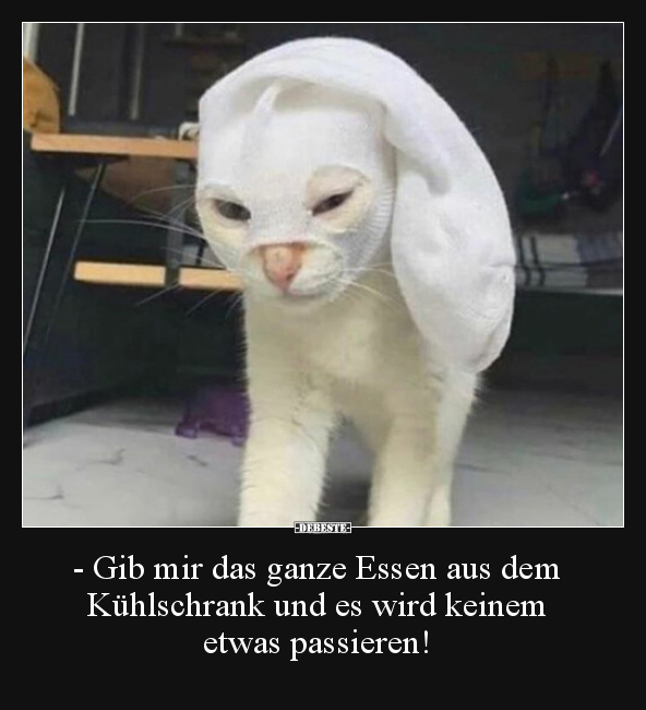 - Gib mir das ganze Essen aus dem Kühlschrank und es wird..