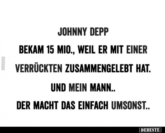 Johnny Depp - bekam 15 Mio... - Lustige Bilder | DEBESTE.de