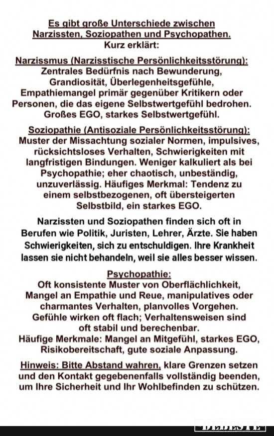 Narzissten Soziopaten Psychopathen - Lustige Bilder | DEBESTE.de