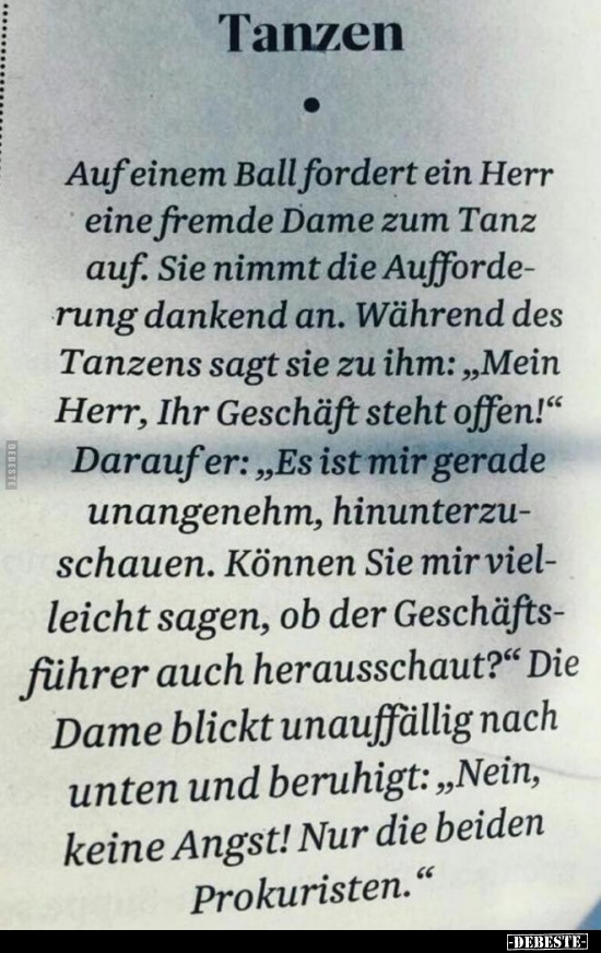 Auf einem Ball fordert ein Herr eine fremde Dame..