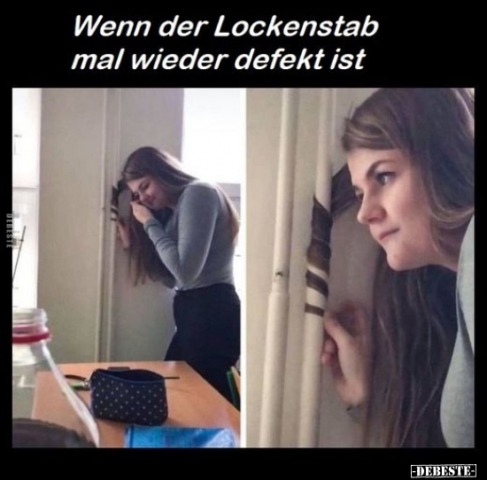 Wenn der Lockenstab mal wieder defekt ist.. - Lustige Bilder | DEBESTE.de