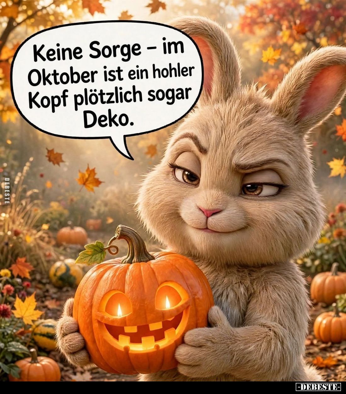 Keine Sorge - im Oktober ist ein hohler Kopf plötzlich sogar Deko.