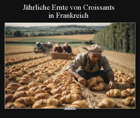 Jährliche Ernte von Croissants in Frankreich.. - Lustige Bilder | DEBESTE.de