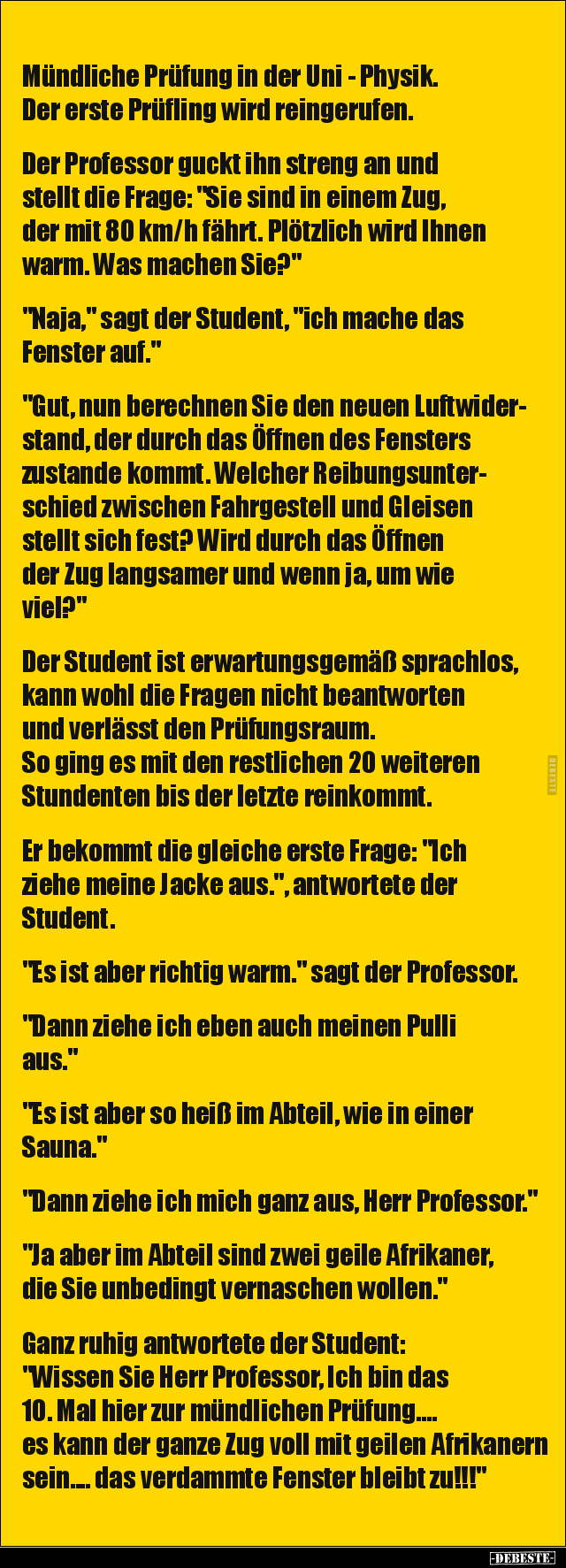 Mündliche Prüfung in der Uni - Physik. Der erste Prüfling.. - Lustige Bilder | DEBESTE.de