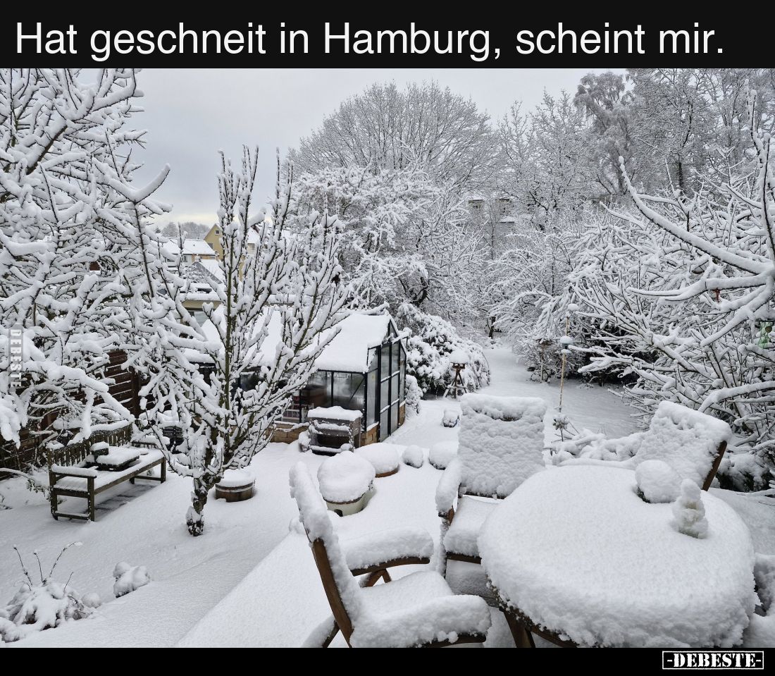 Hat geschneit in Hamburg, scheint mir.